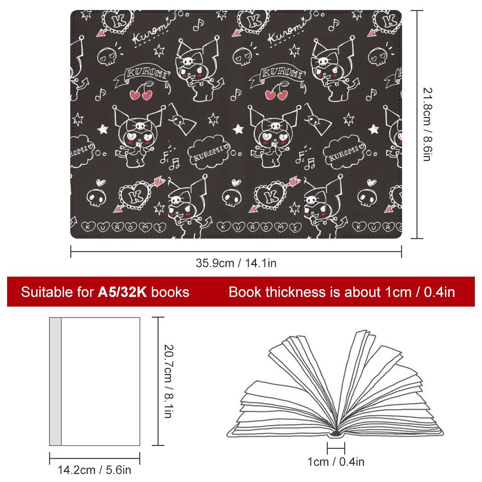 Amazon.co.jp: 文庫本カバー PUレザー クロミ ちゃん ブックカバー